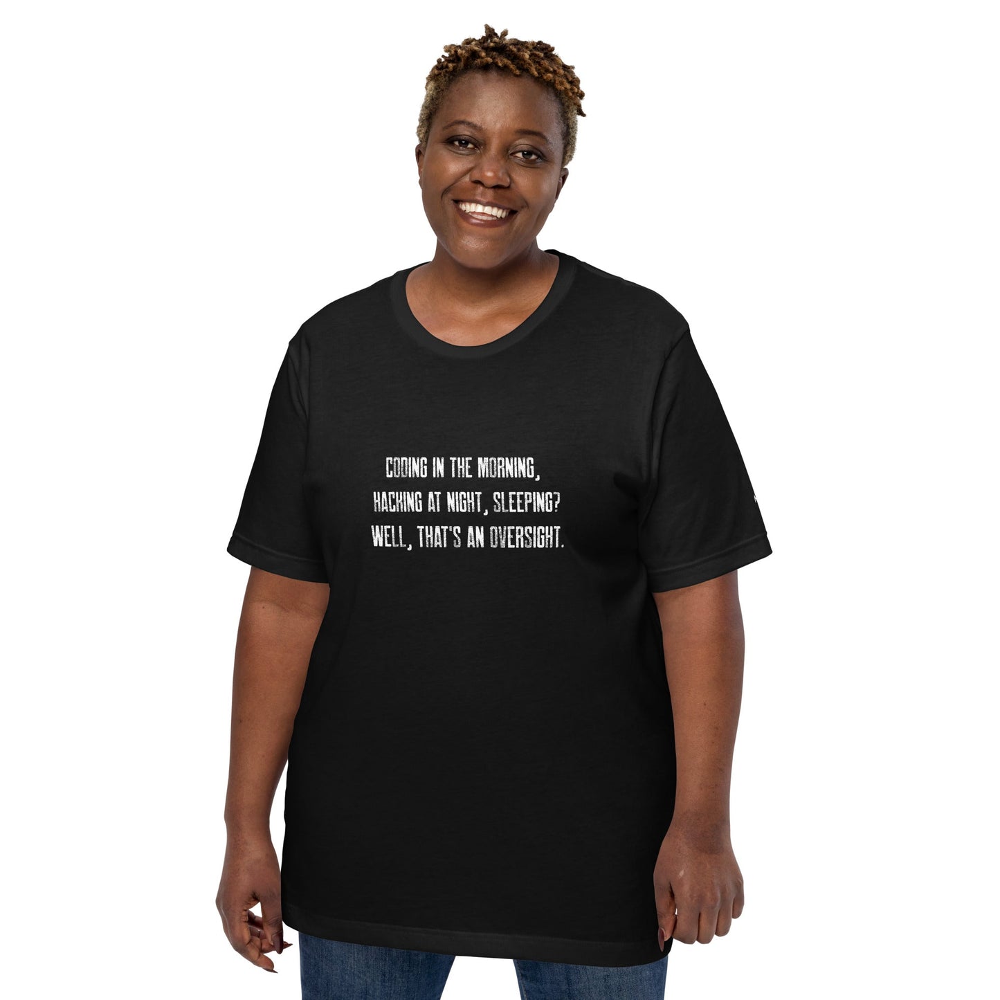 Coding in the morning, hacking at night V1 - Unisex t-shirt by DarkByteGear