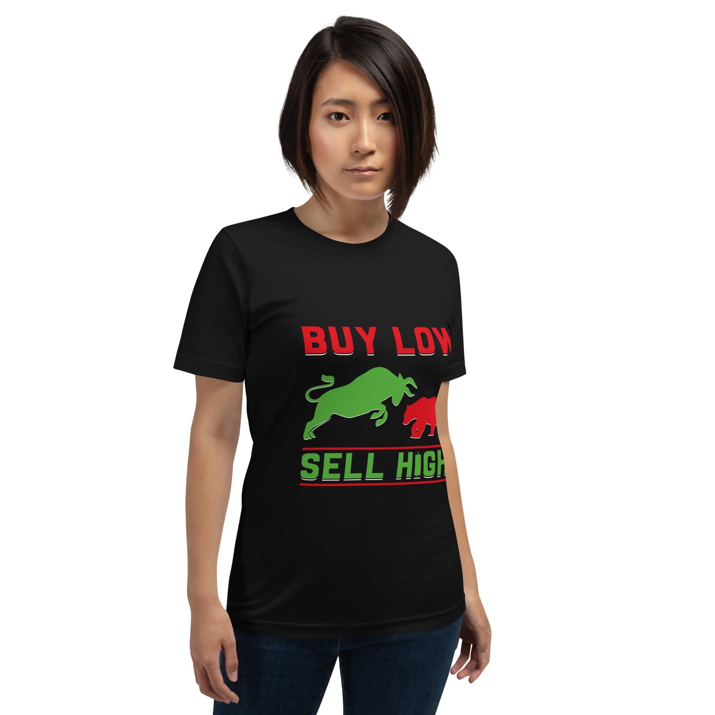 Buy low, Sell high - Unisex t-shirt by DarkByteGear