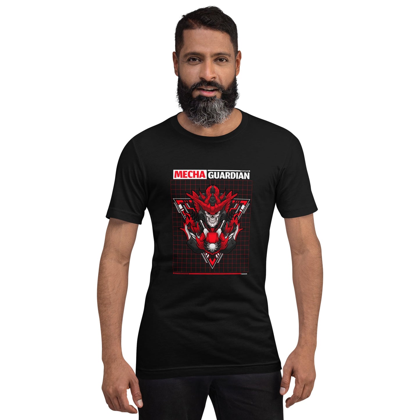 Red Mecha Guardian - Unisex t-shirt by DarkByteGear