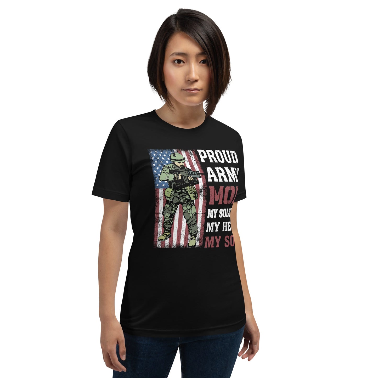 Proud Army Mom - Unisex t-shirt by DarkByteGear