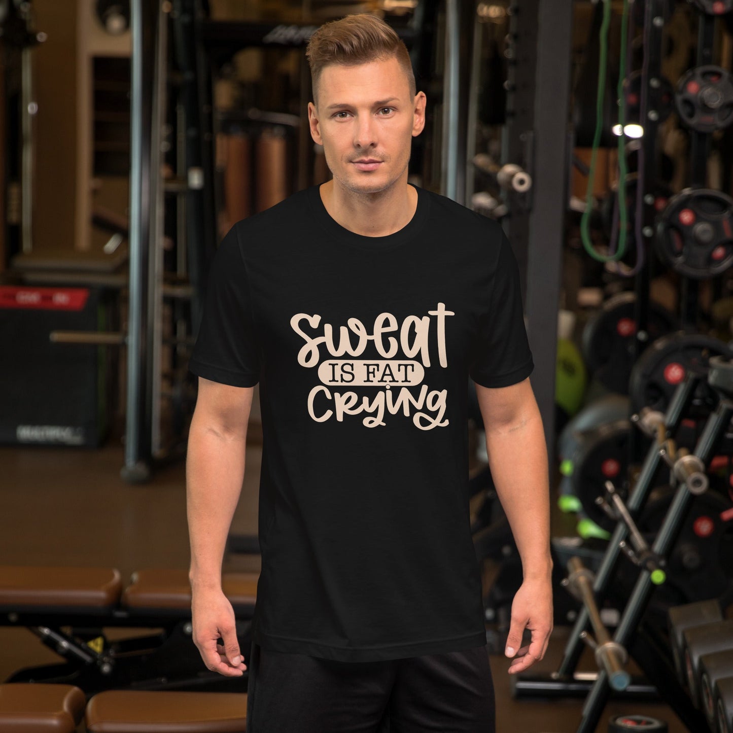Sweat is fat crying - Unisex t-shirt by DarkByteGear