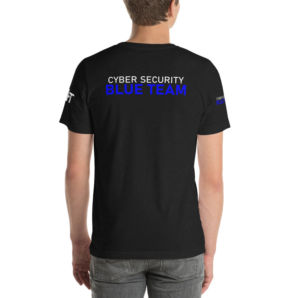 Cyber Security Blue team V4 - Short-sleeve unisex t-shirt (back print) by DarkByteGear