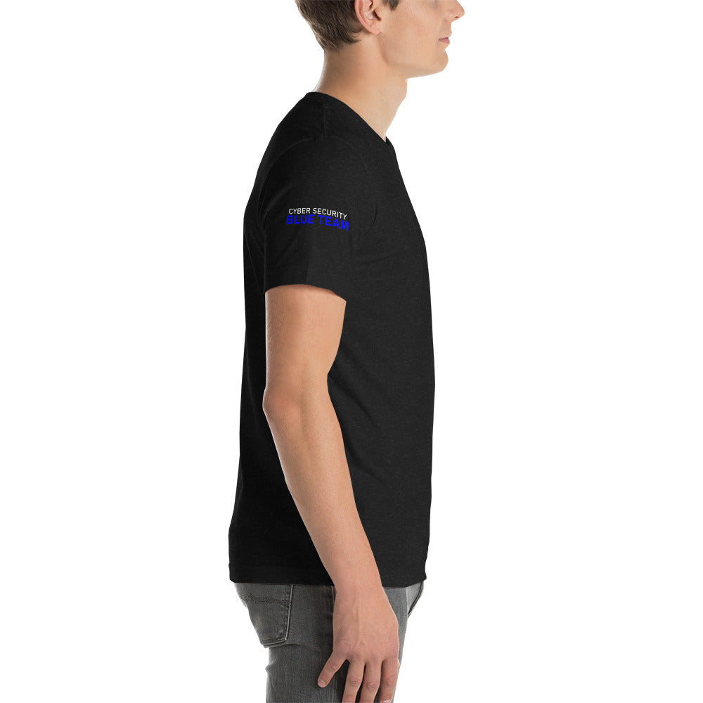 Cyber Security Blue team V4 - Short-sleeve unisex t-shirt (back print) by DarkByteGear