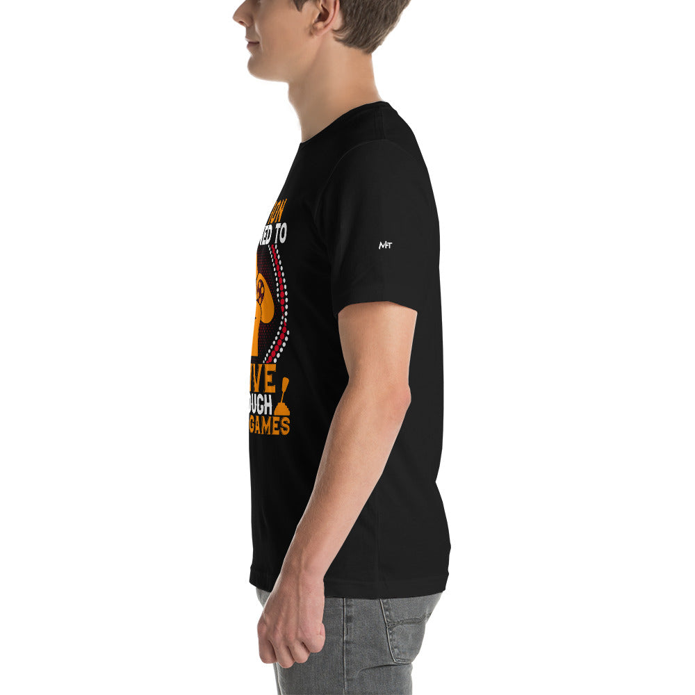 Caution! I learned to Drive Video Games Unisex t-shirt by DarkByteGear