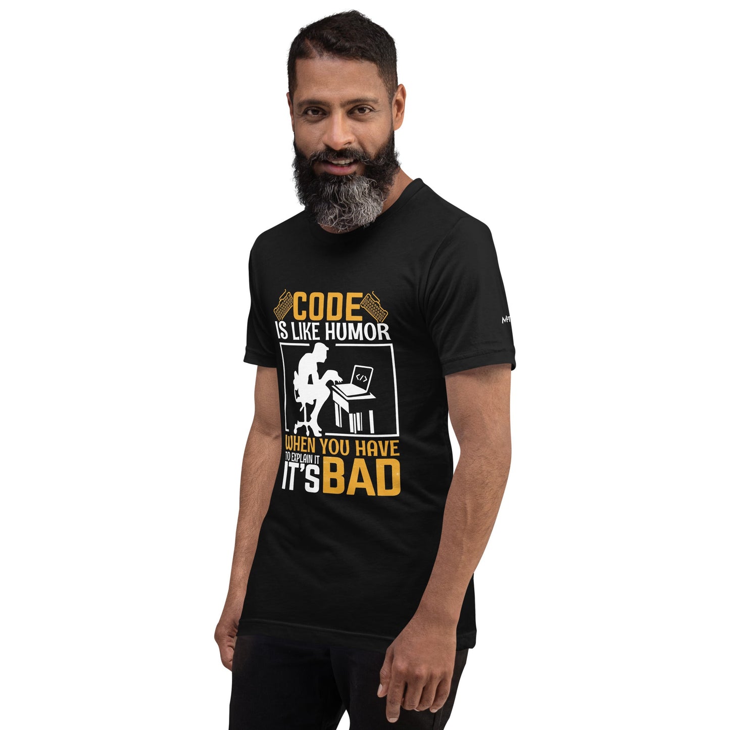 Code is like Humor, When you have to explain it, it is bad Unisex t-shirt by DarkByteGear