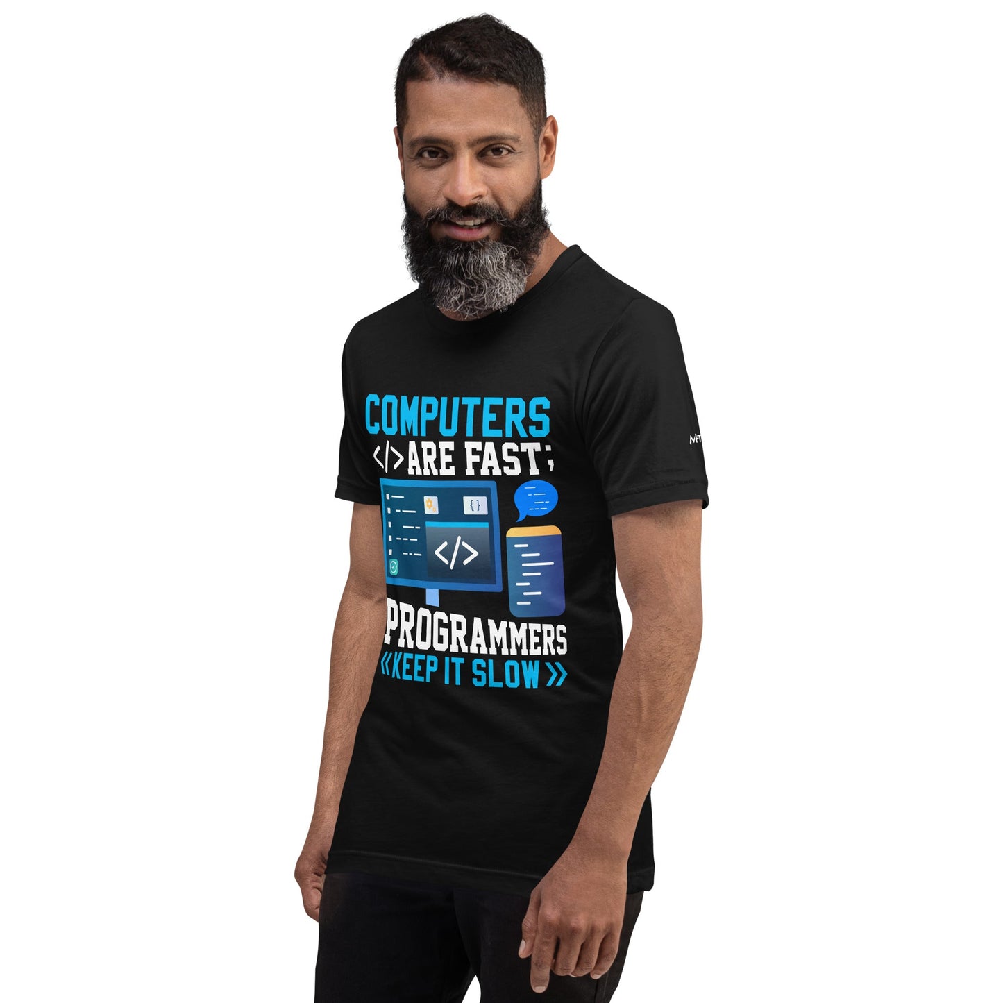 Computers are fast - Blue RK Unisex t-shirt by DarkByteGear