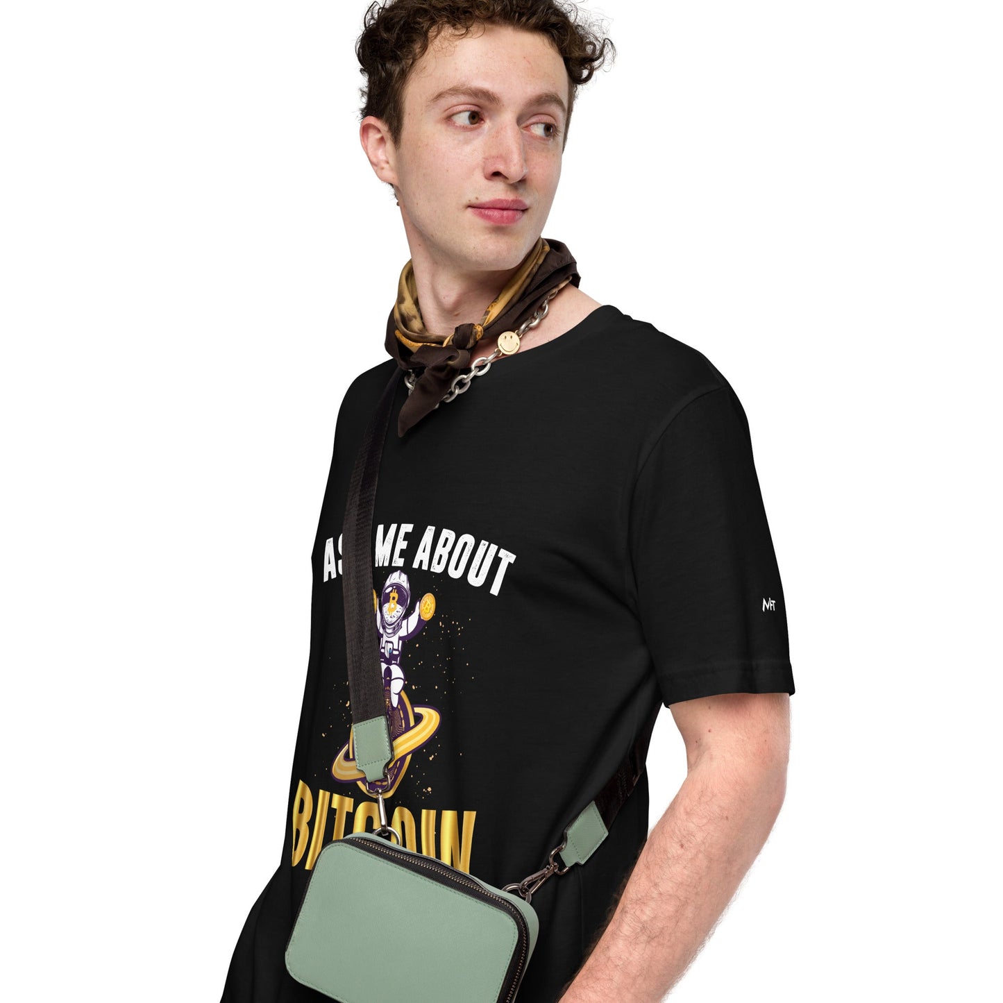 Ask Me about Bitcoin Unisex t-shirt by DarkByteGear