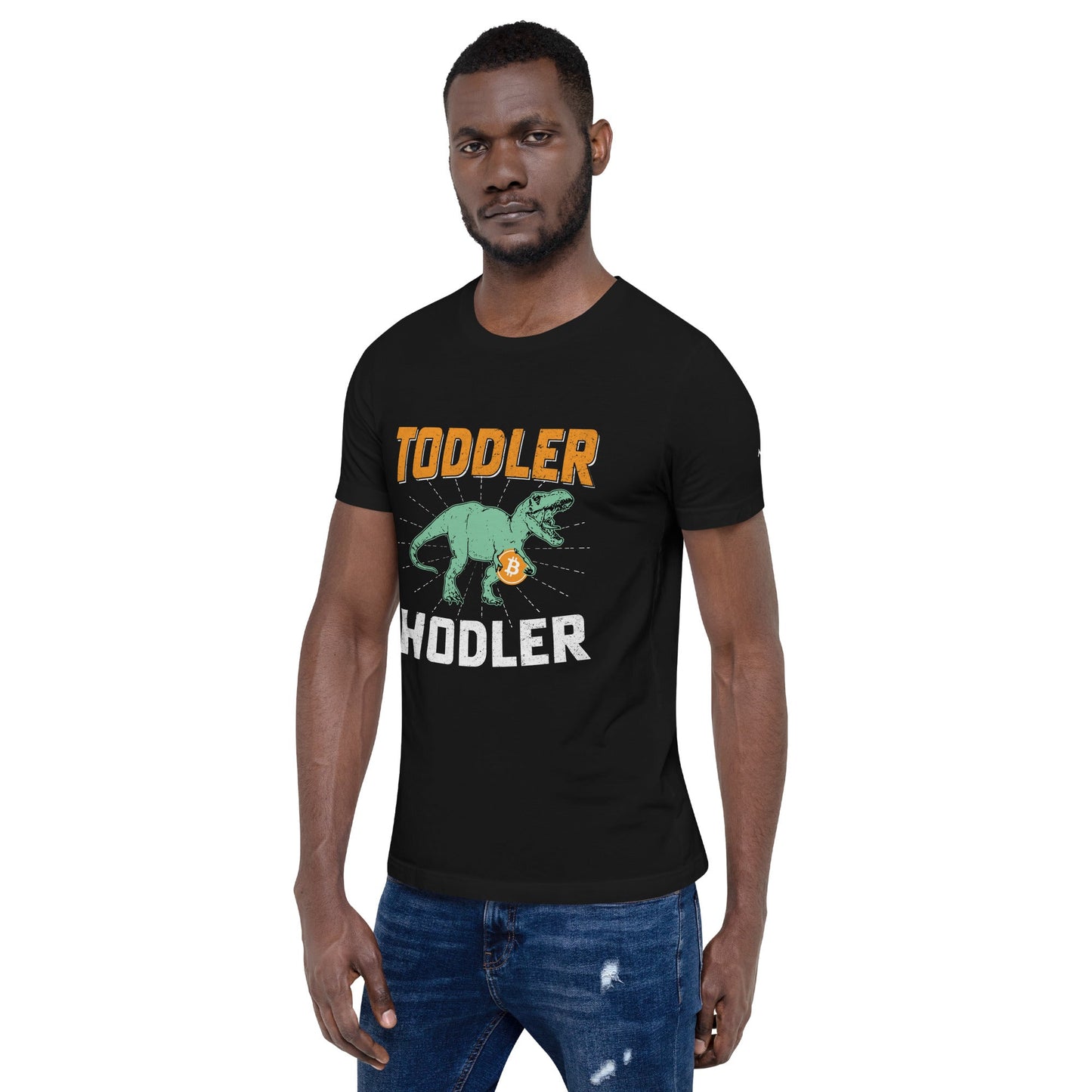 Toddler Bitcoin T-rex Holder - Unisex t-shirt by DarkByteGear