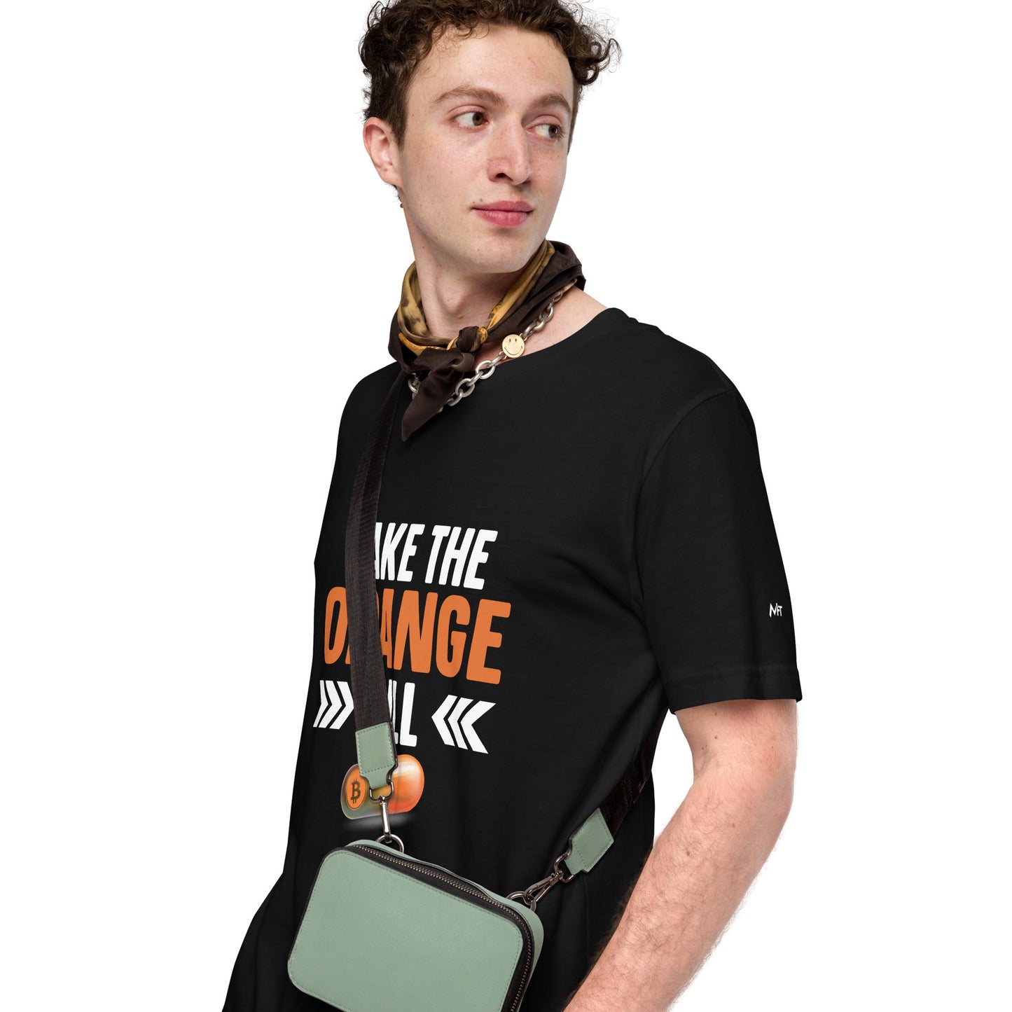 Take the Orange Pill Unisex t-shirt by DarkByteGear