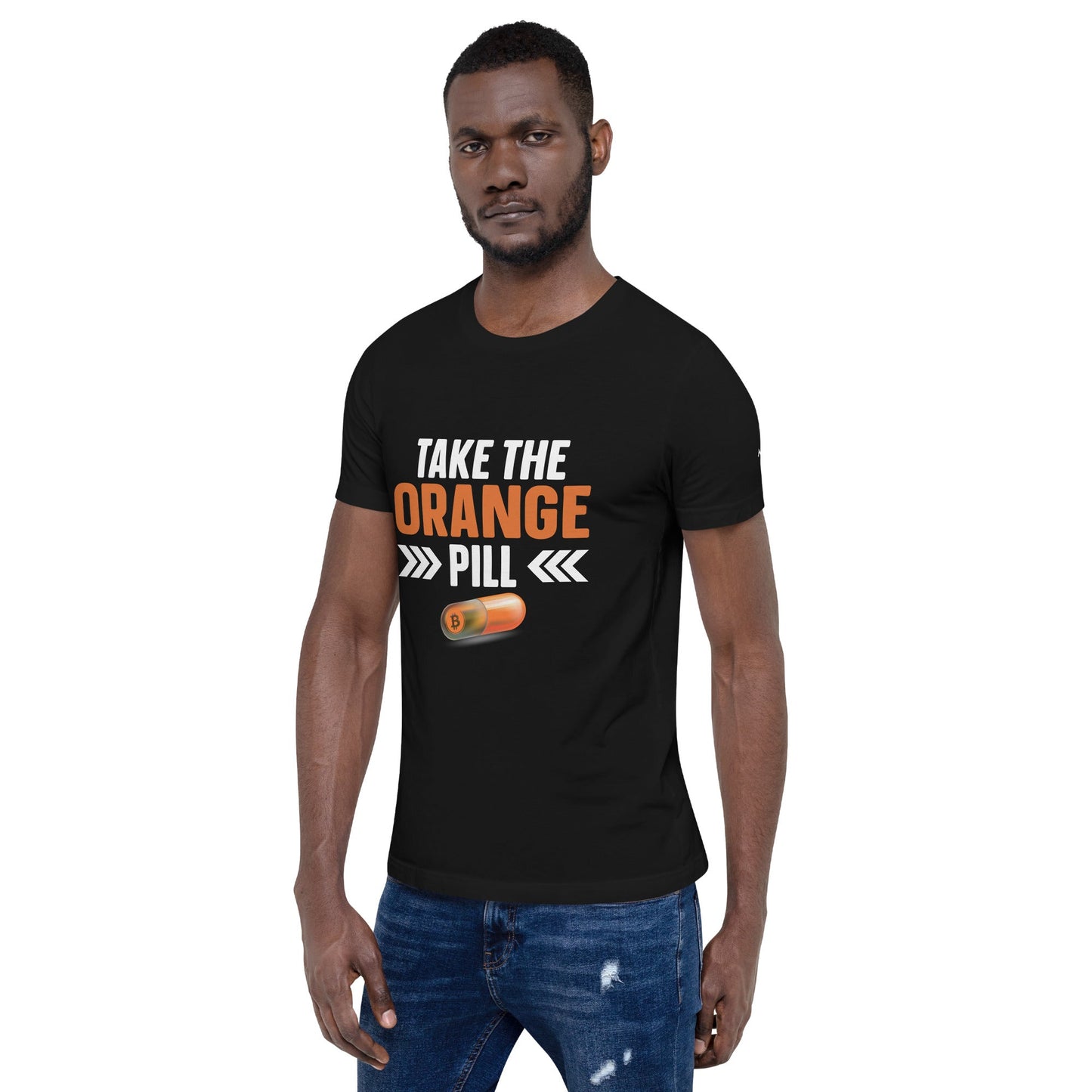 Take the Orange Pill Unisex t-shirt by DarkByteGear