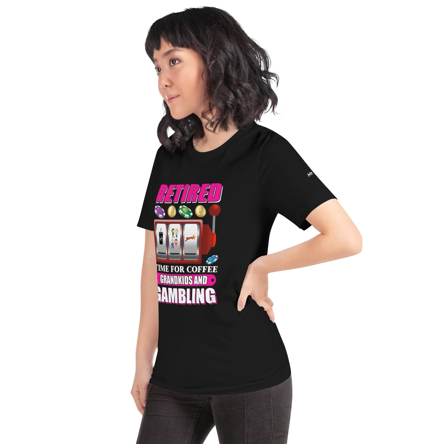 Retired: Time for Coffee, Grandkids and Gambling - Unisex t-shirt by DarkByteGear