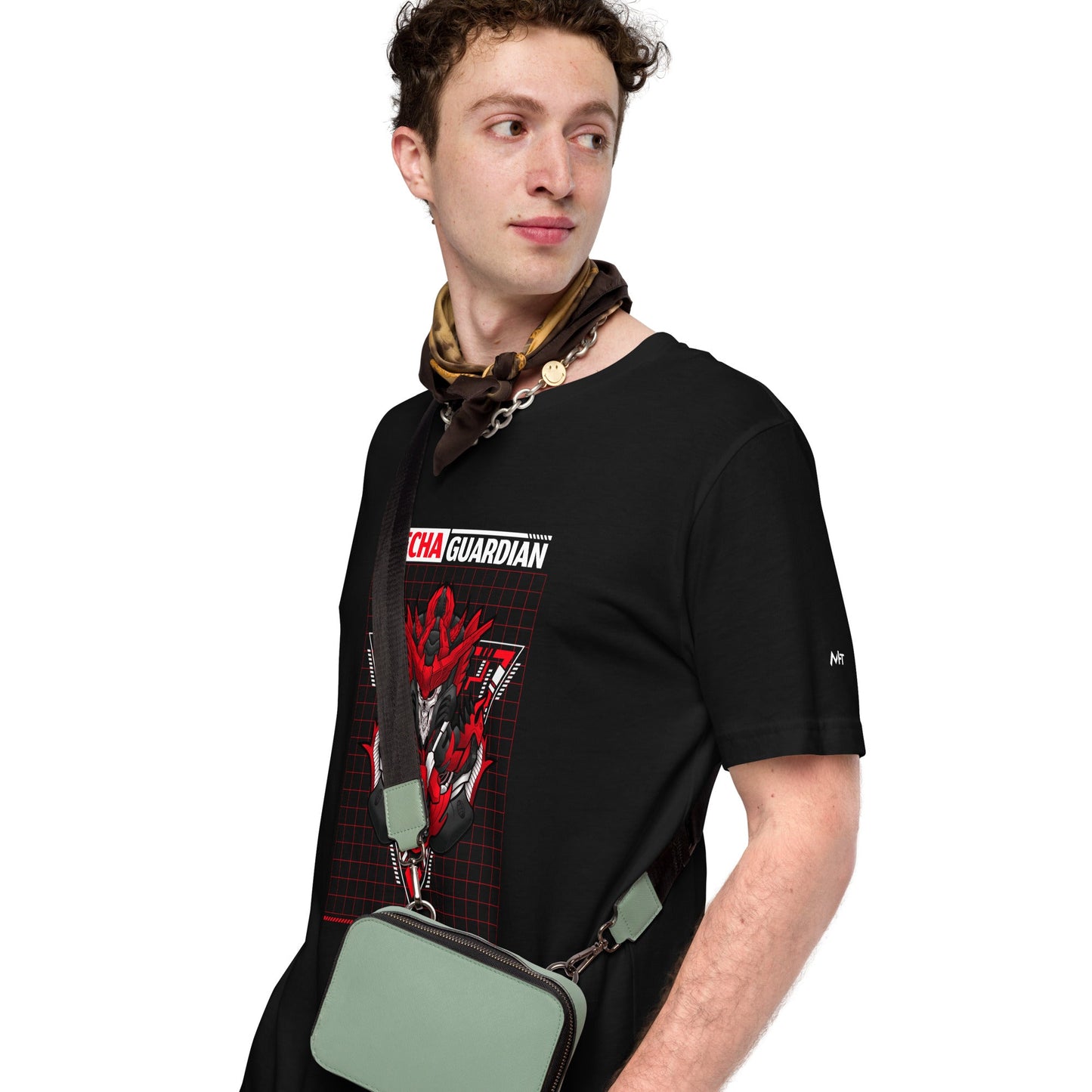 Red Mecha Guardian - Unisex t-shirt by DarkByteGear