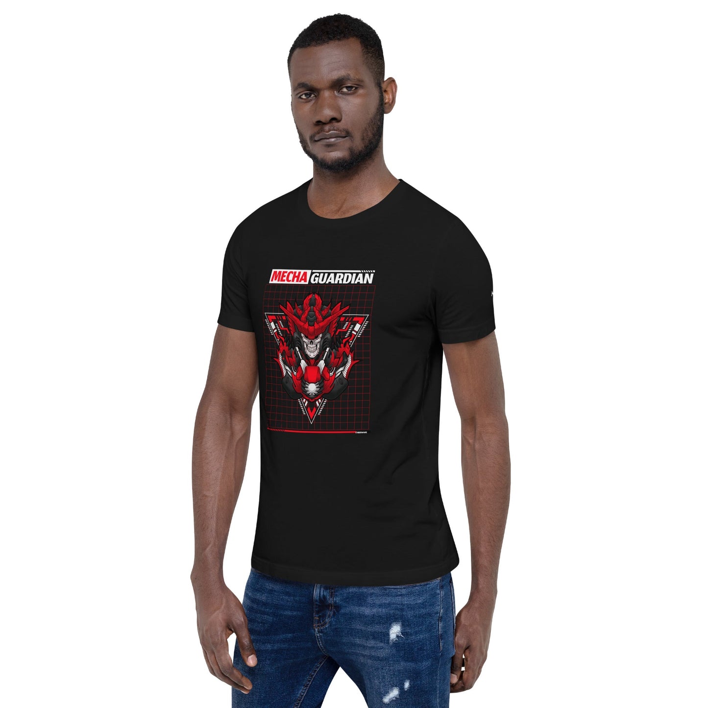 Red Mecha Guardian - Unisex t-shirt by DarkByteGear