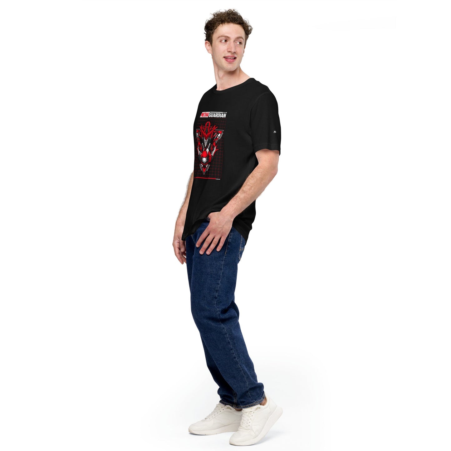 Red Mecha Guardian - Unisex t-shirt by DarkByteGear