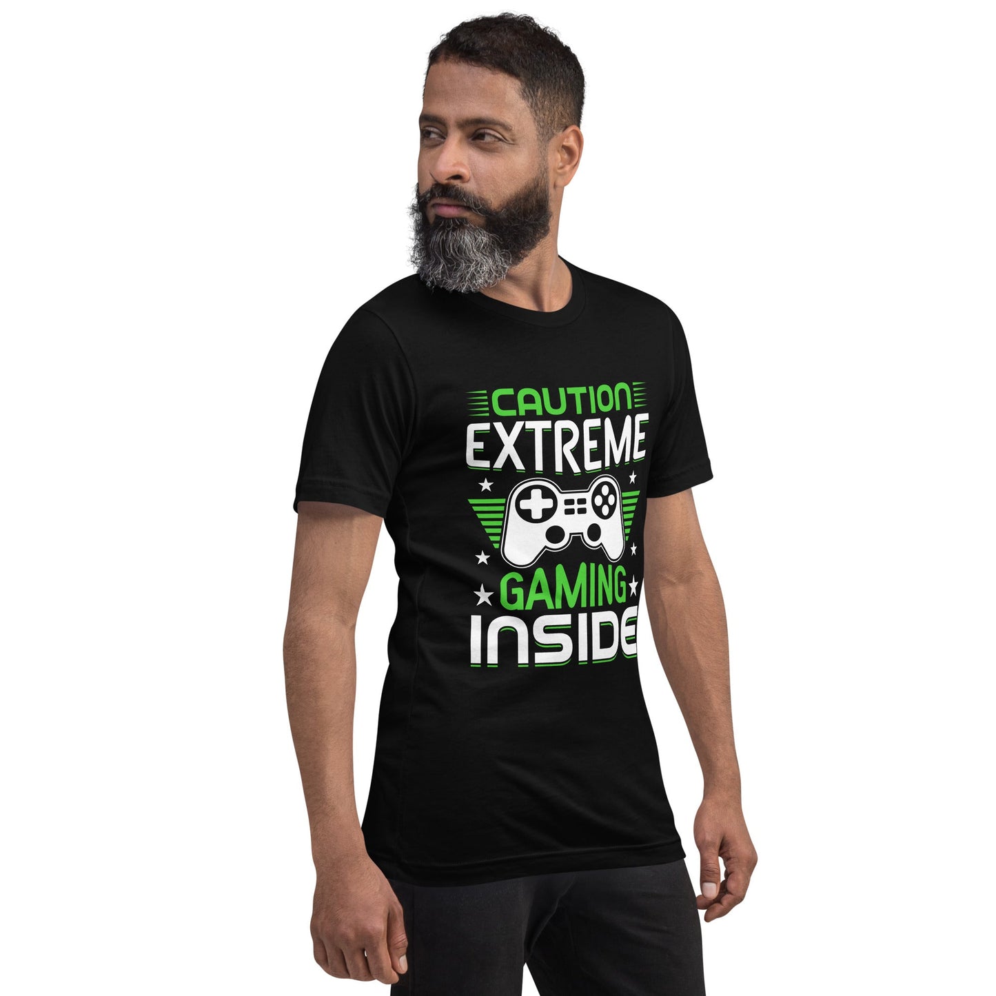 Caution extreme gaming inside - Unisex t-shirt by DarkByteGear