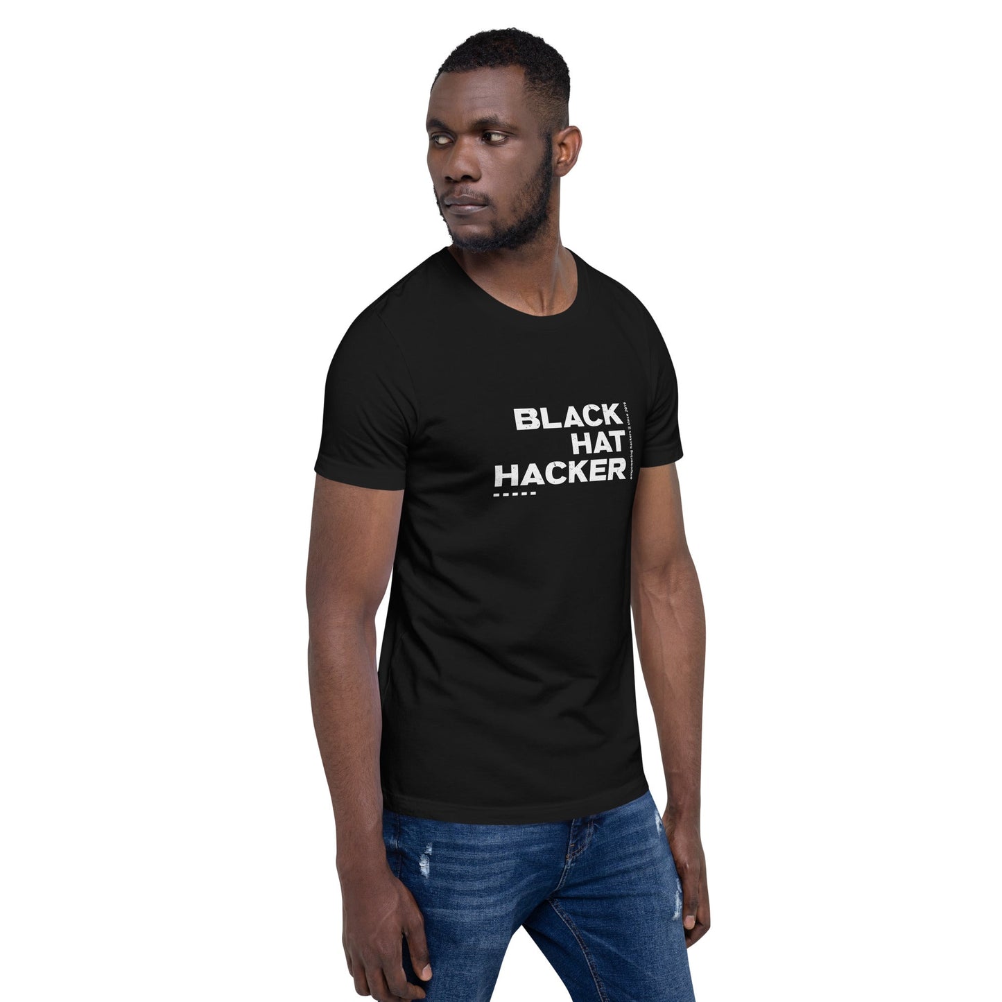Black Hat Hacker V6 Unisex t-shirt by DarkByteGear