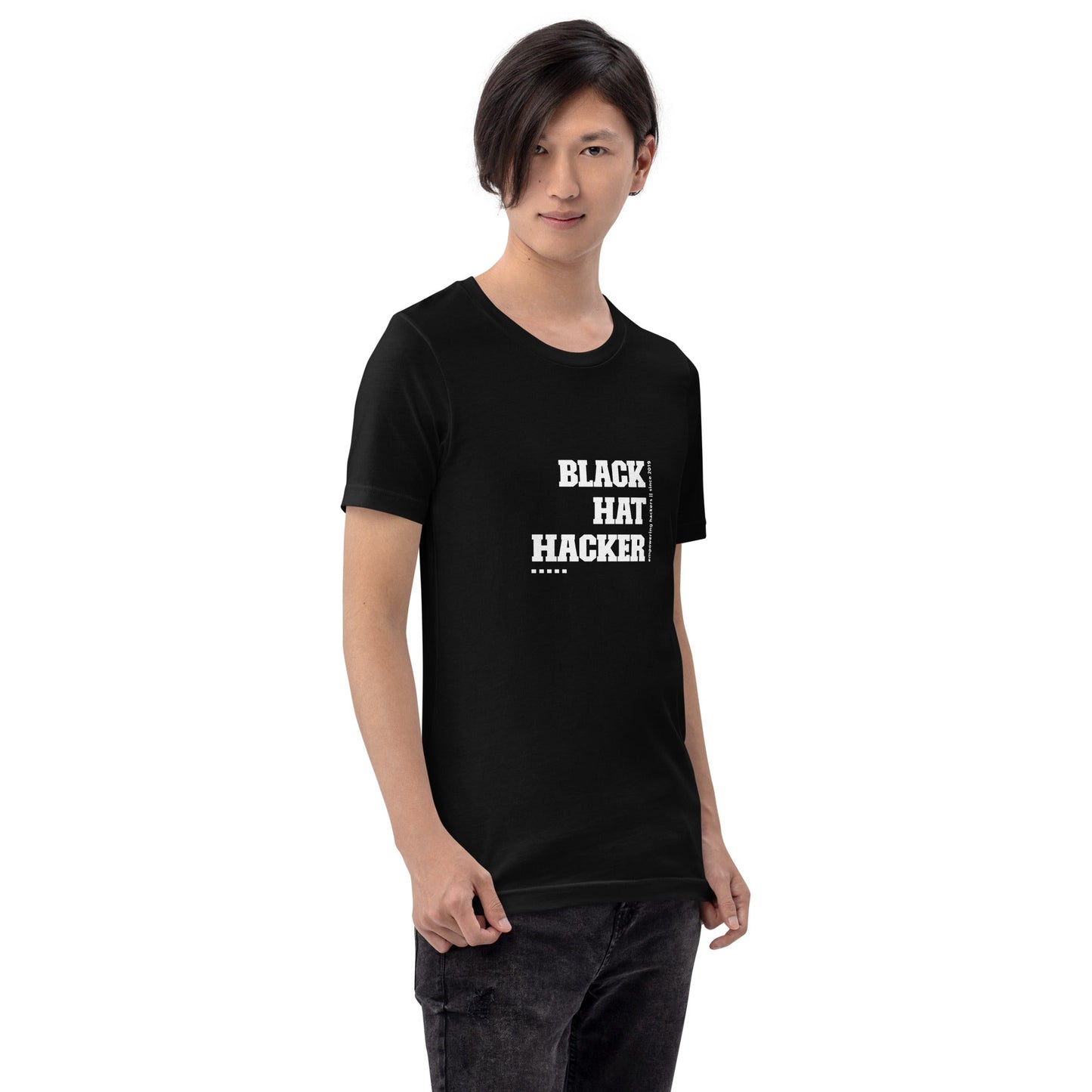 Black Hat Hacker V4 Unisex t-shirt by DarkByteGear