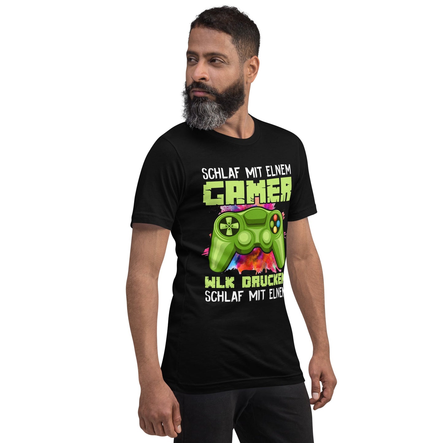 Schlaf Mit Elnem Gamer Drucken - Unisex t-shirt by DarkByteGear