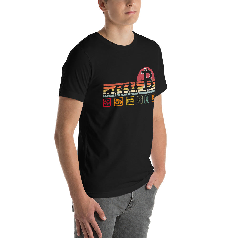 Bitcoin Evolution - Unisex t-shirt by DarkByteGear