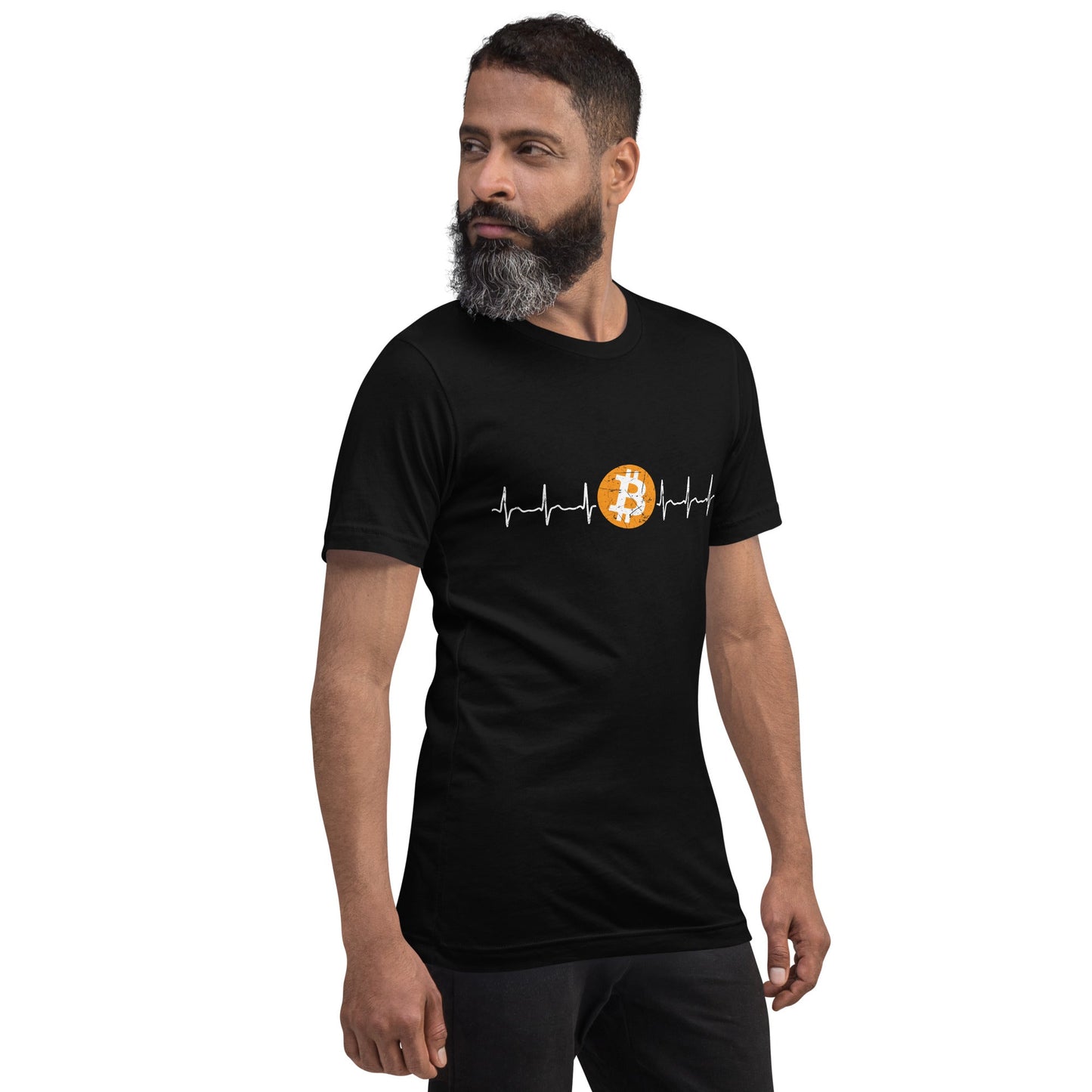 Bitcoin Heartbeat - Unisex t-shirt by DarkByteGear