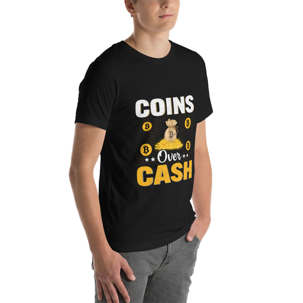 Coins over Cash - Unisex t-shirt by DarkByteGear