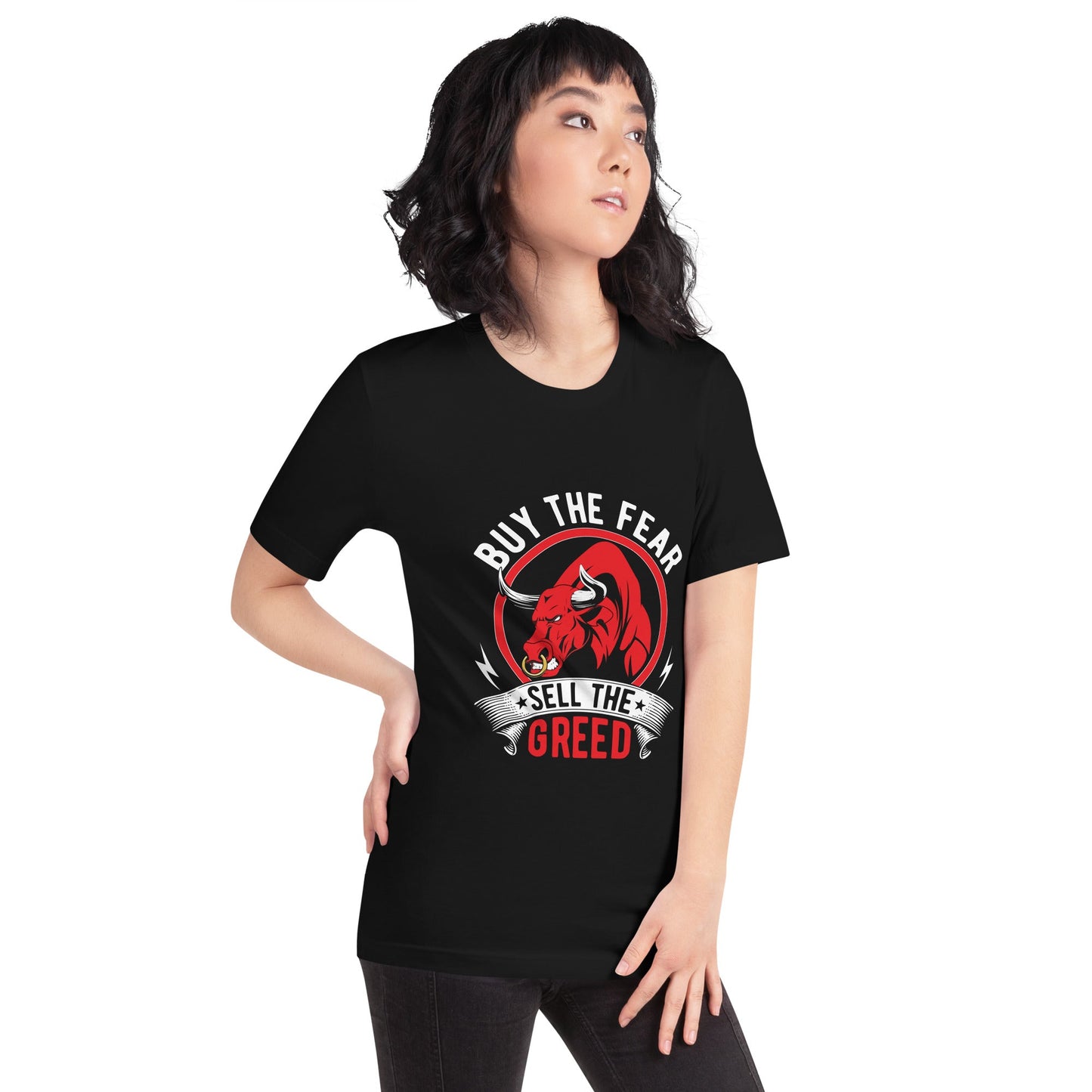 Buy the Fear; Sell the Greed - Unisex t-shirt by DarkByteGear