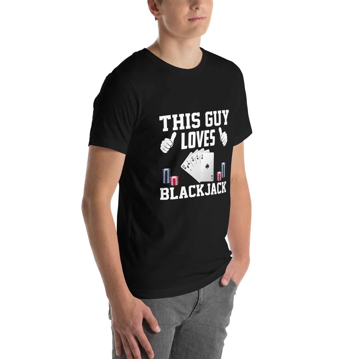 This Guy Loves Black Jack V1 - Unisex t-shirt by DarkByteGear