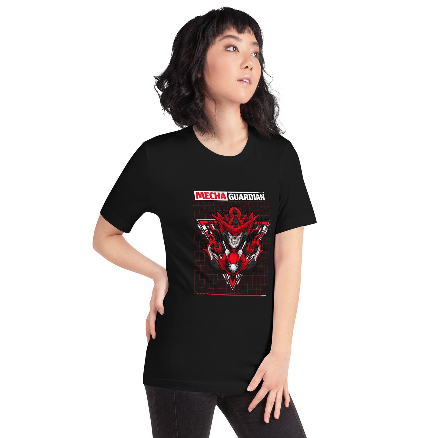 Red Mecha Guardian - Unisex t-shirt by DarkByteGear