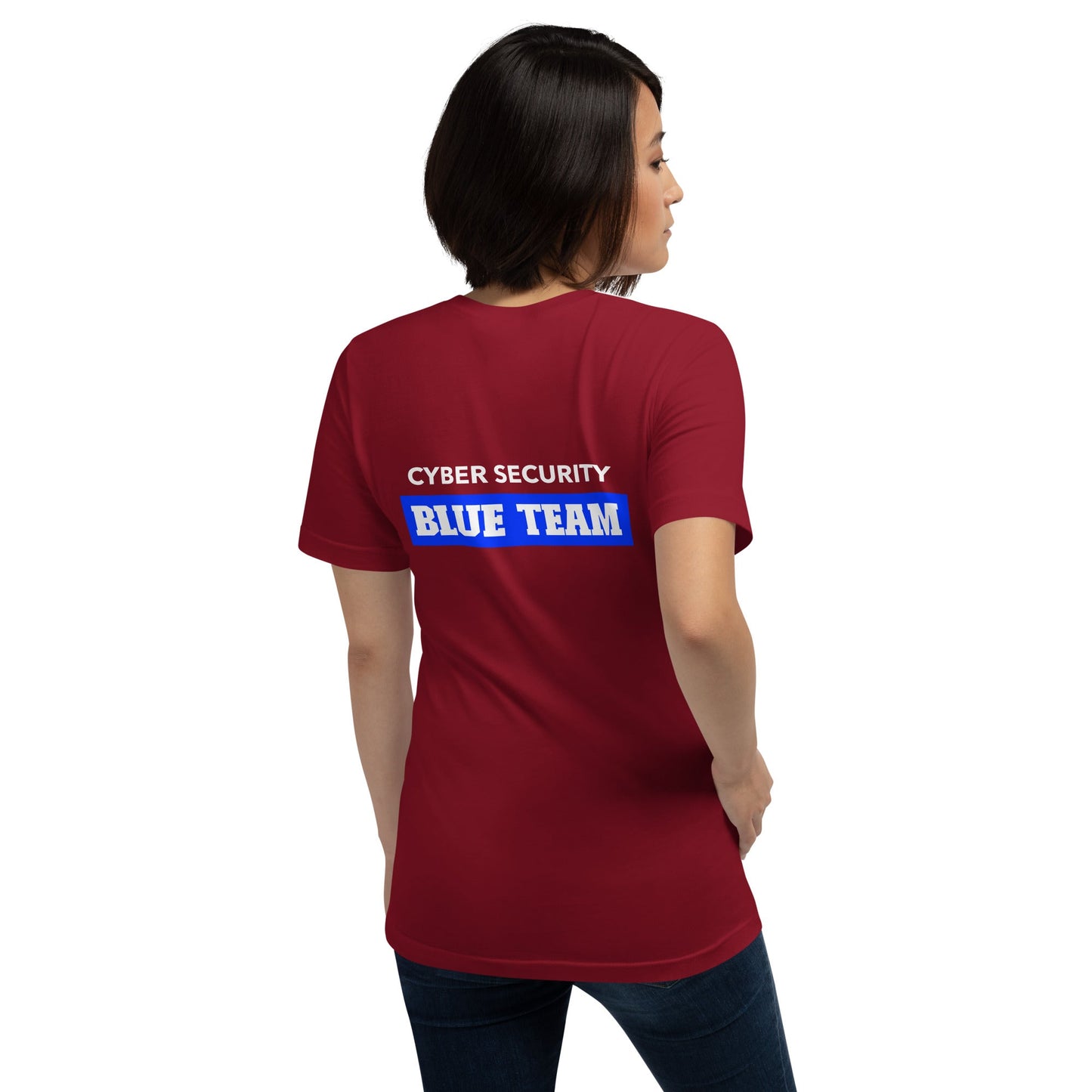 Cyber Security Blue Team V10 - Unisex t-shirt ( Back Print ) by DarkByteGear