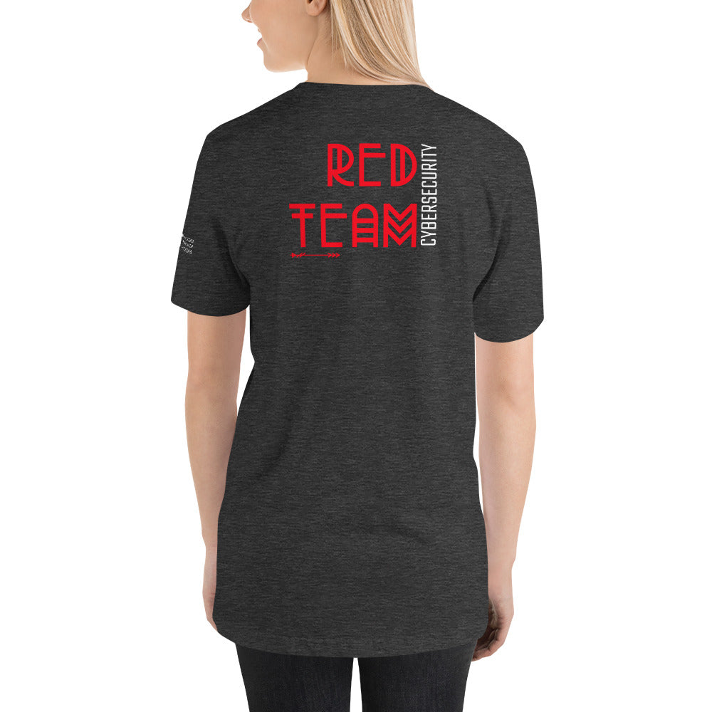 Cyber Security Red Team v5 - Short-Sleeve Unisex T-Shirt (back print) by DarkByteGear