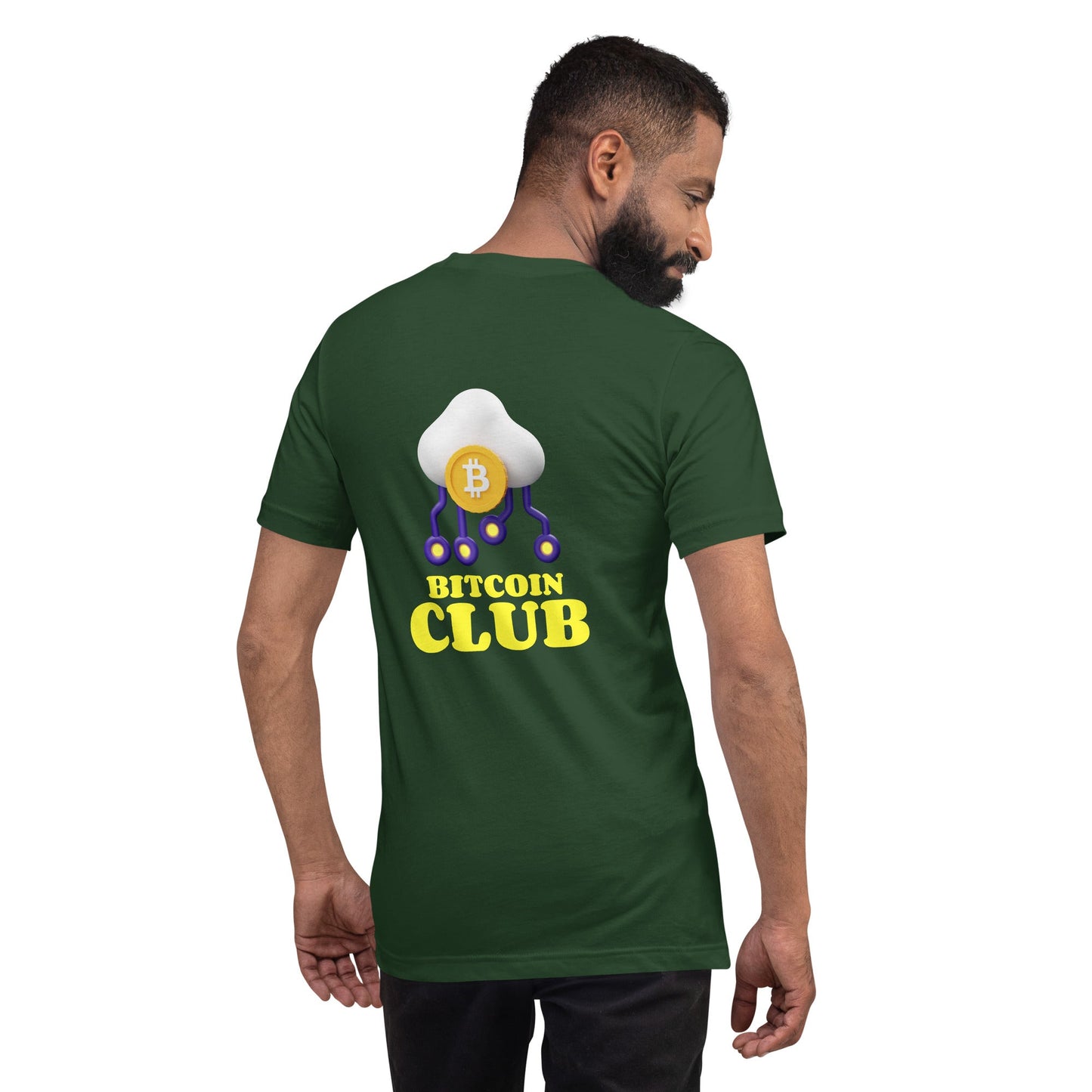 BITCOIN CLUB V4 - Unisex t-shirt ( Back Print ) by DarkByteGear