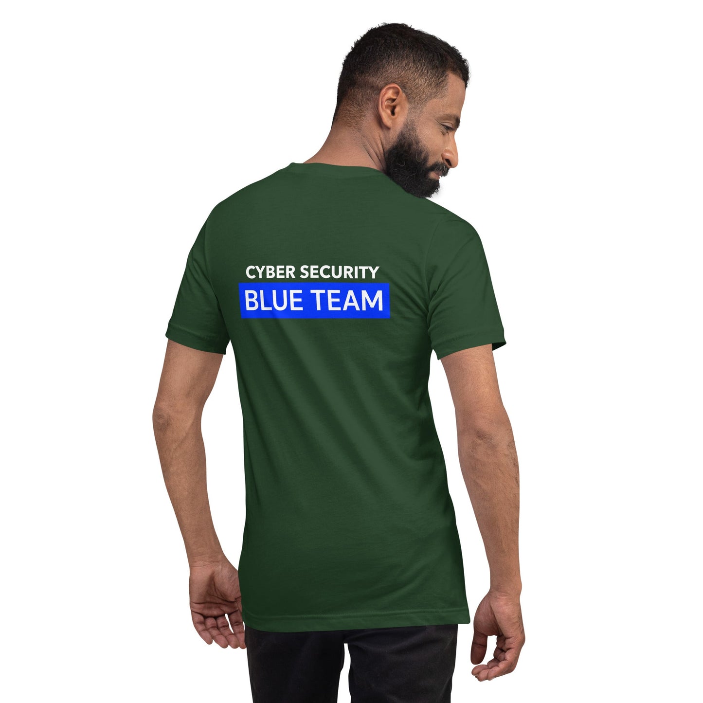 Cyber Security Blue Team V7 - Unisex T-shirt ( Back Print ) by DarkByteGear