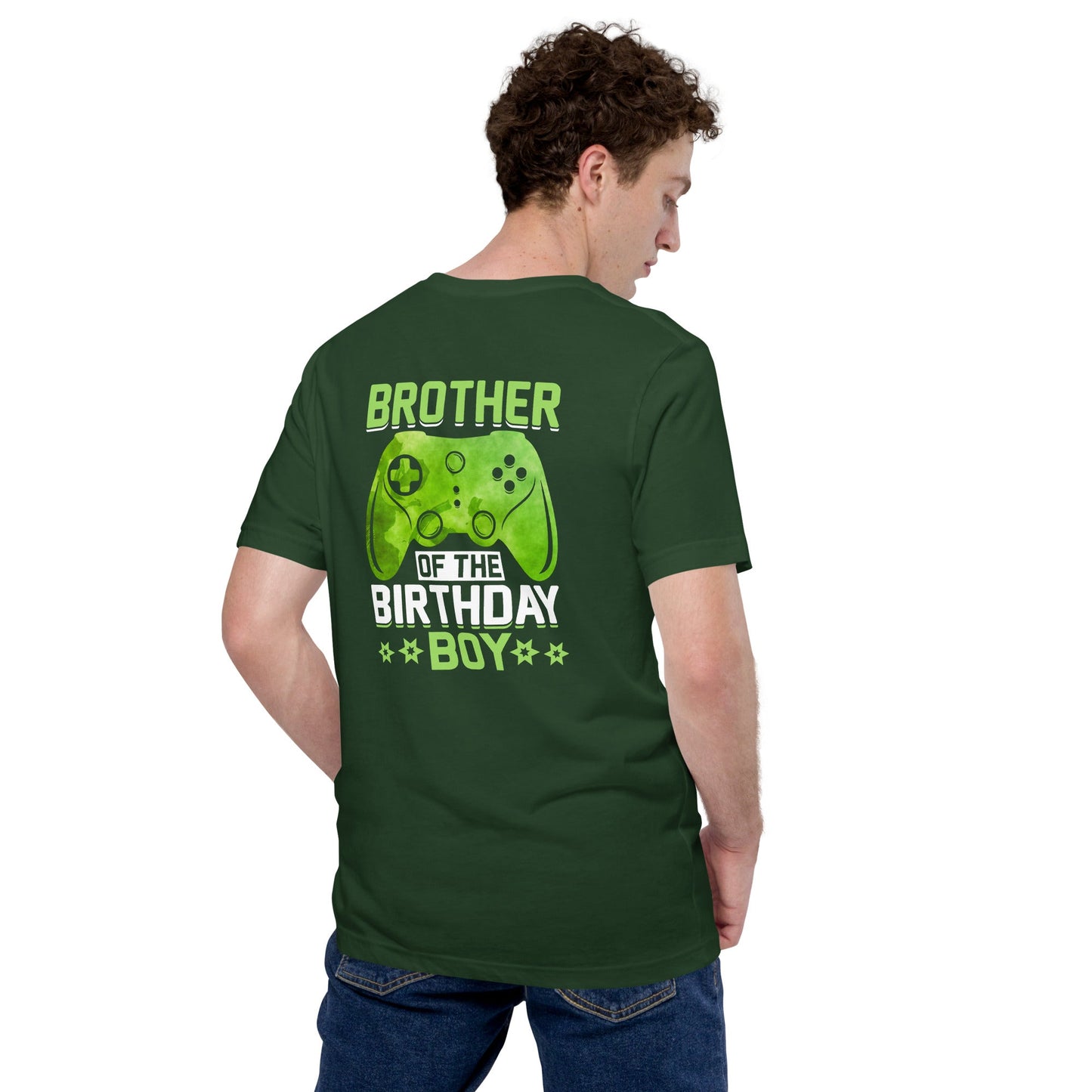 Brother of the Birthday Boy Unisex t-shirt ( Back Print ) by DarkByteGear