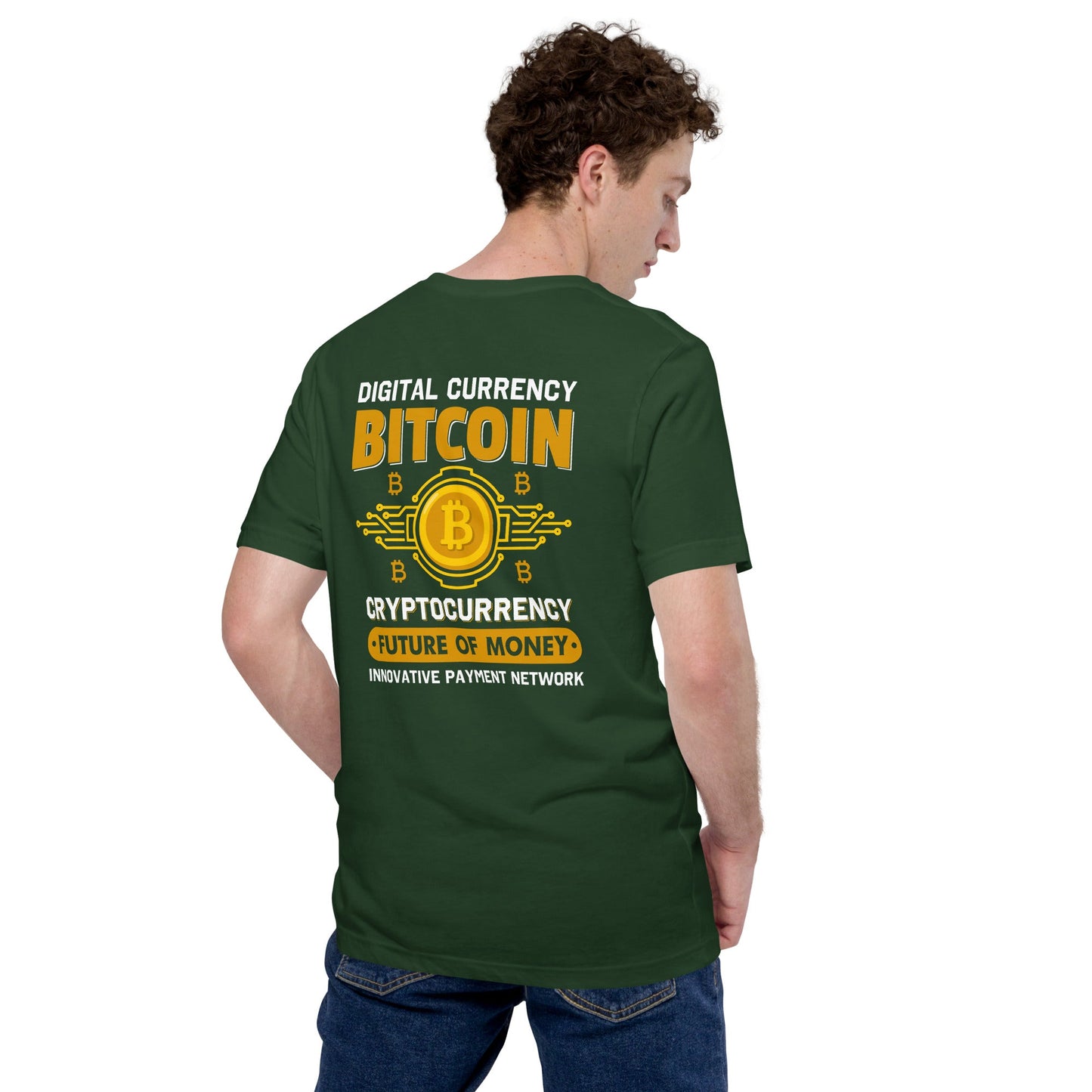 Bitcoin: Future of Money - Unisex t-shirt ( Back Print ) by DarkByteGear