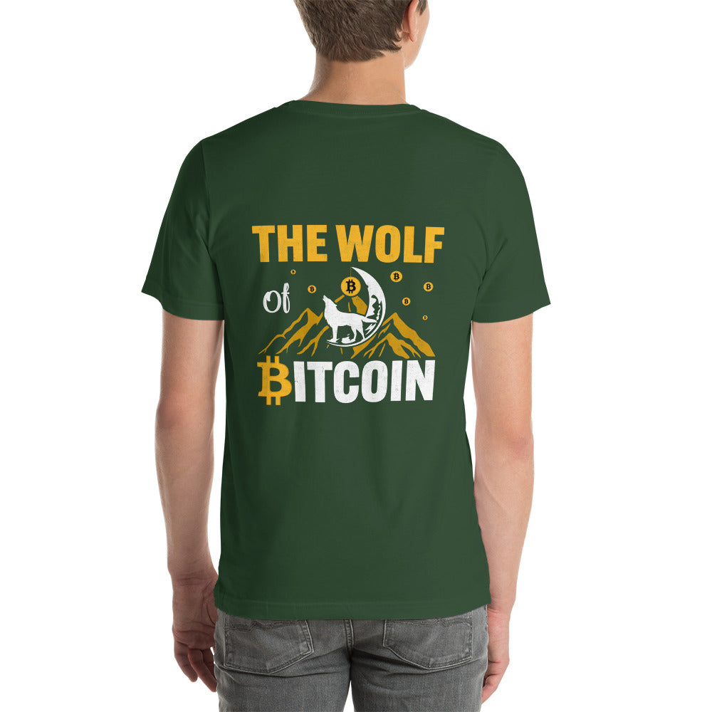 The Wolf of Bitcoin - Unisex t-shirt ( Back Print ) by DarkByteGear