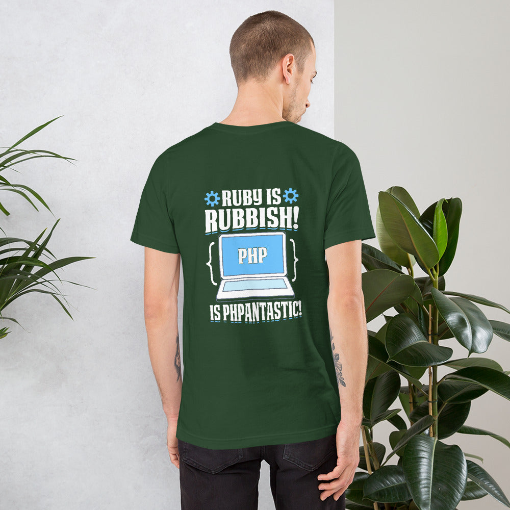 Ruby is Rubbish - Unisex t-shirt ( Back Print ) by DarkByteGear