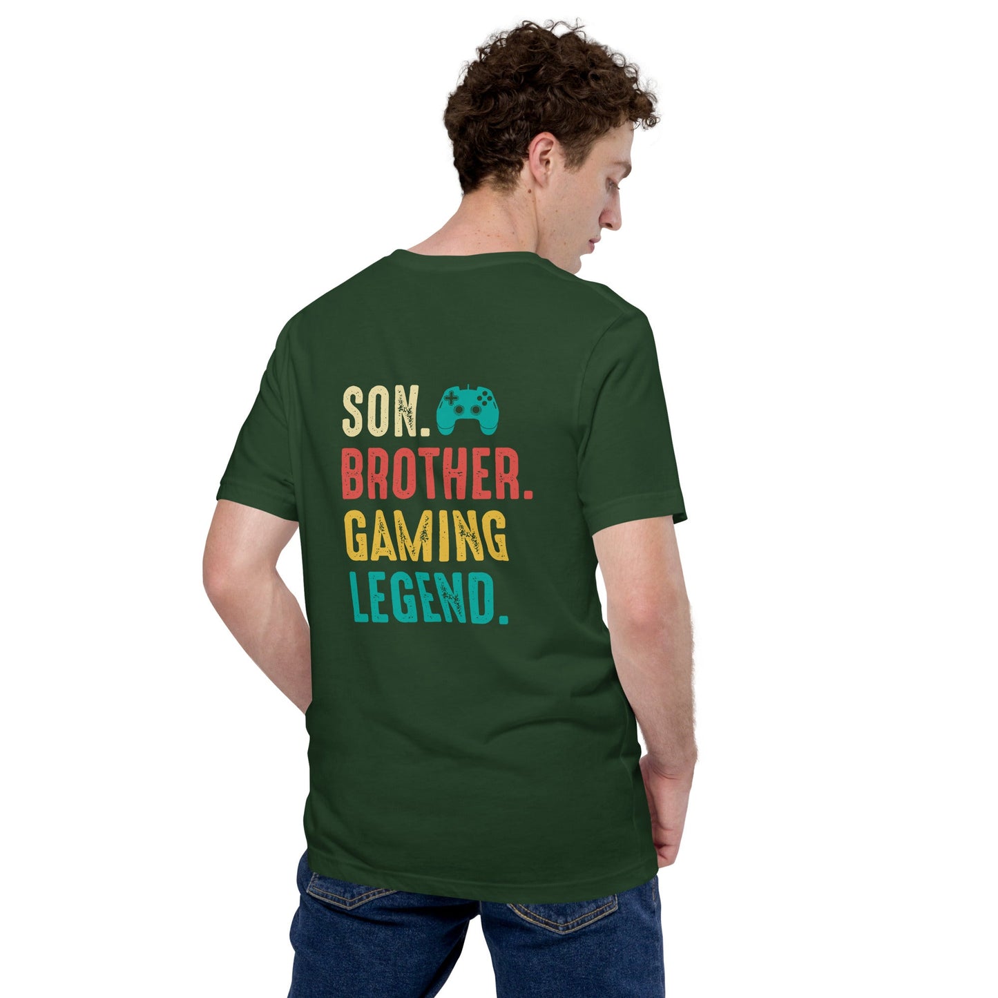 Son Brother Gaming Legend - Unisex t-shirt ( Back Print ) by DarkByteGear
