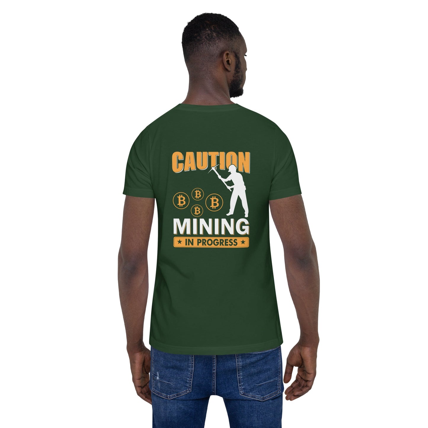Caution Bitcoin Mining in Progress - Unisex t-shirt by DarkByteGear