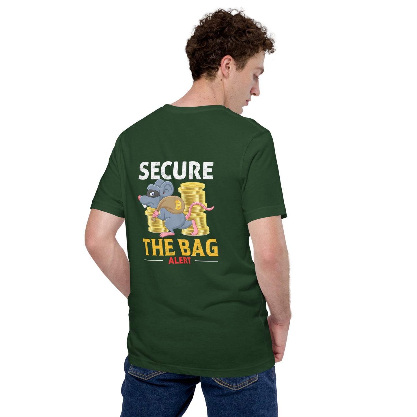 Secure the Bag Alert - Unisex t-shirt ( Back Print ) by DarkByteGear