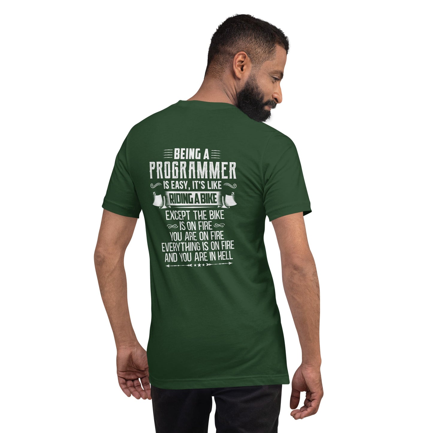 Being a Programmer is easy - Unisex t-shirt ( Back Print ) by DarkByteGear