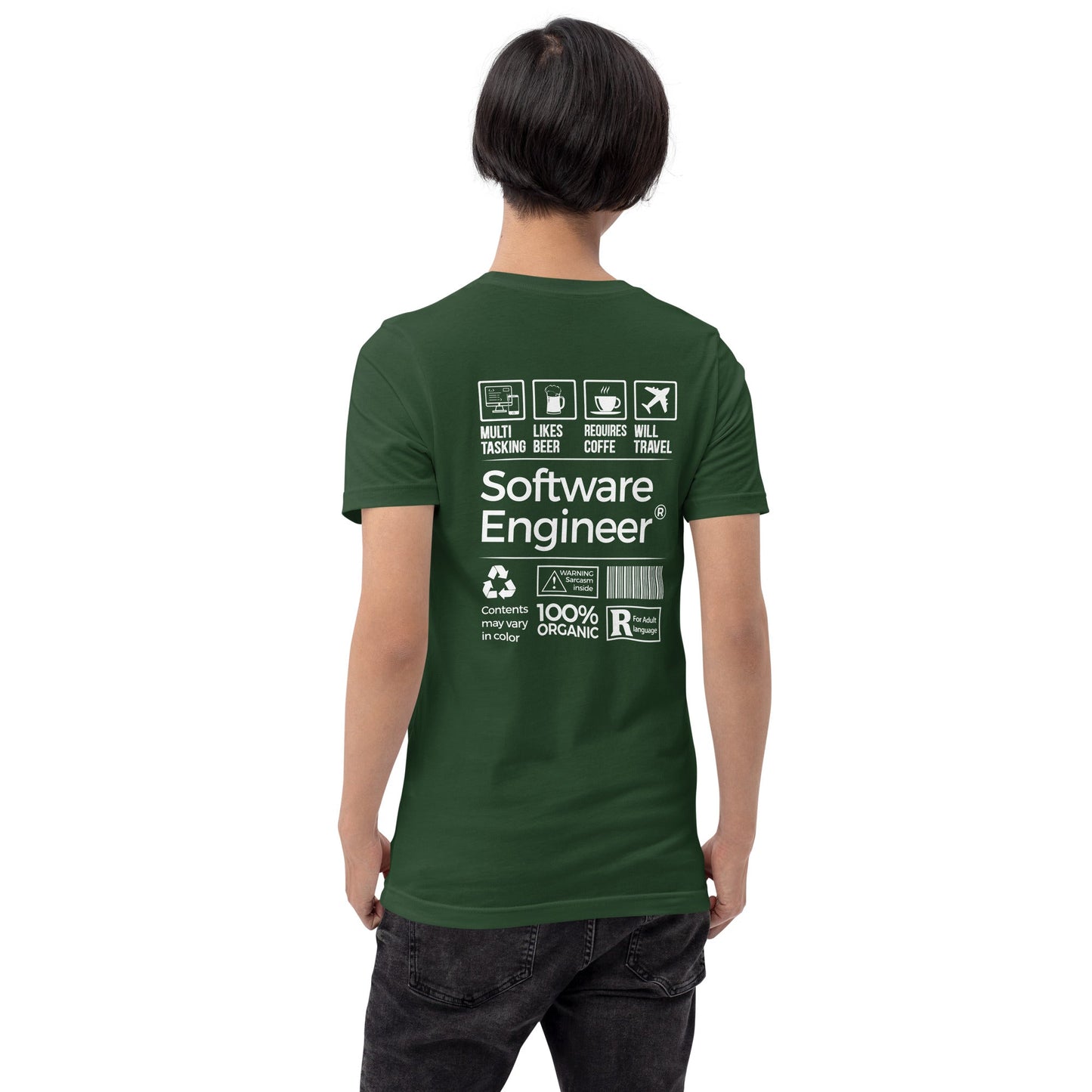 Software Engineer V2 - Unisex t-shirt ( Back Print ) by DarkByteGear