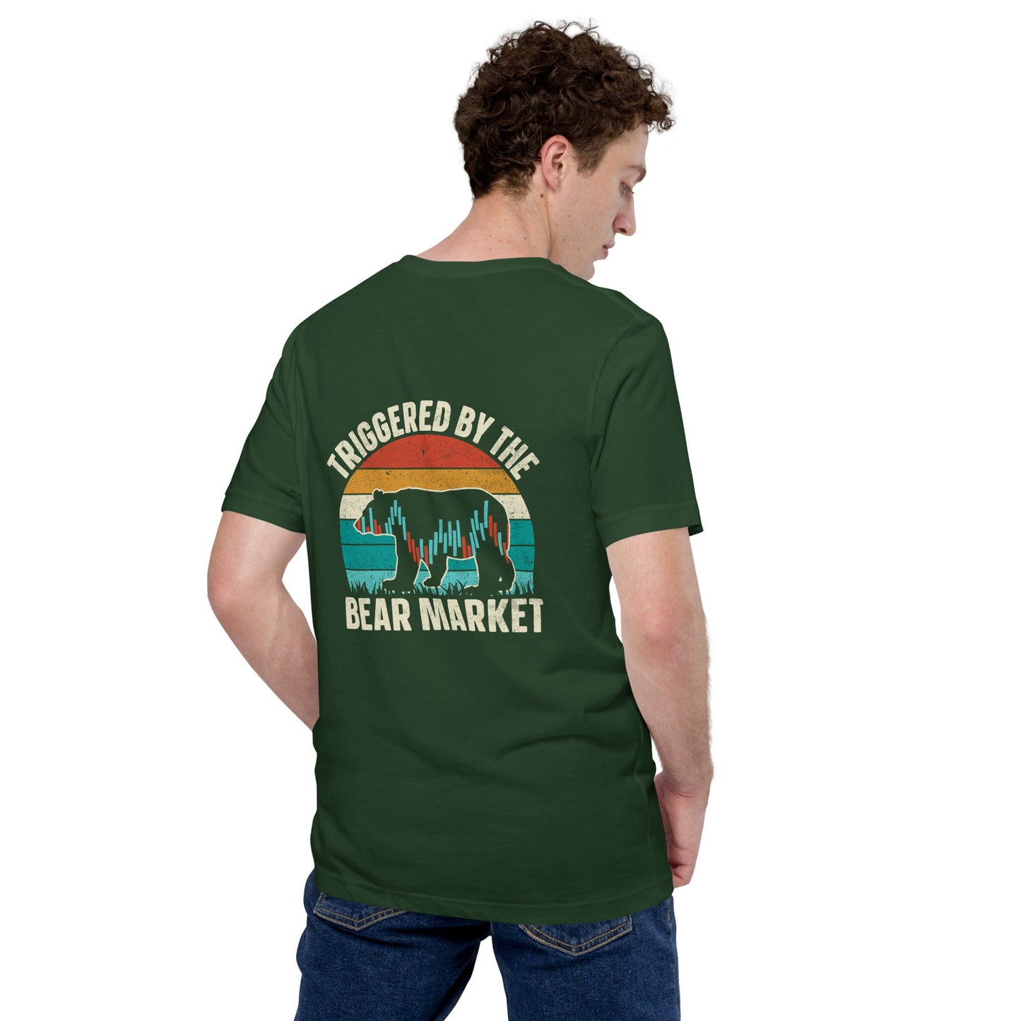 Triggered by the Bear Market - Unisex t-shirt ( Back Print ) by DarkByteGear