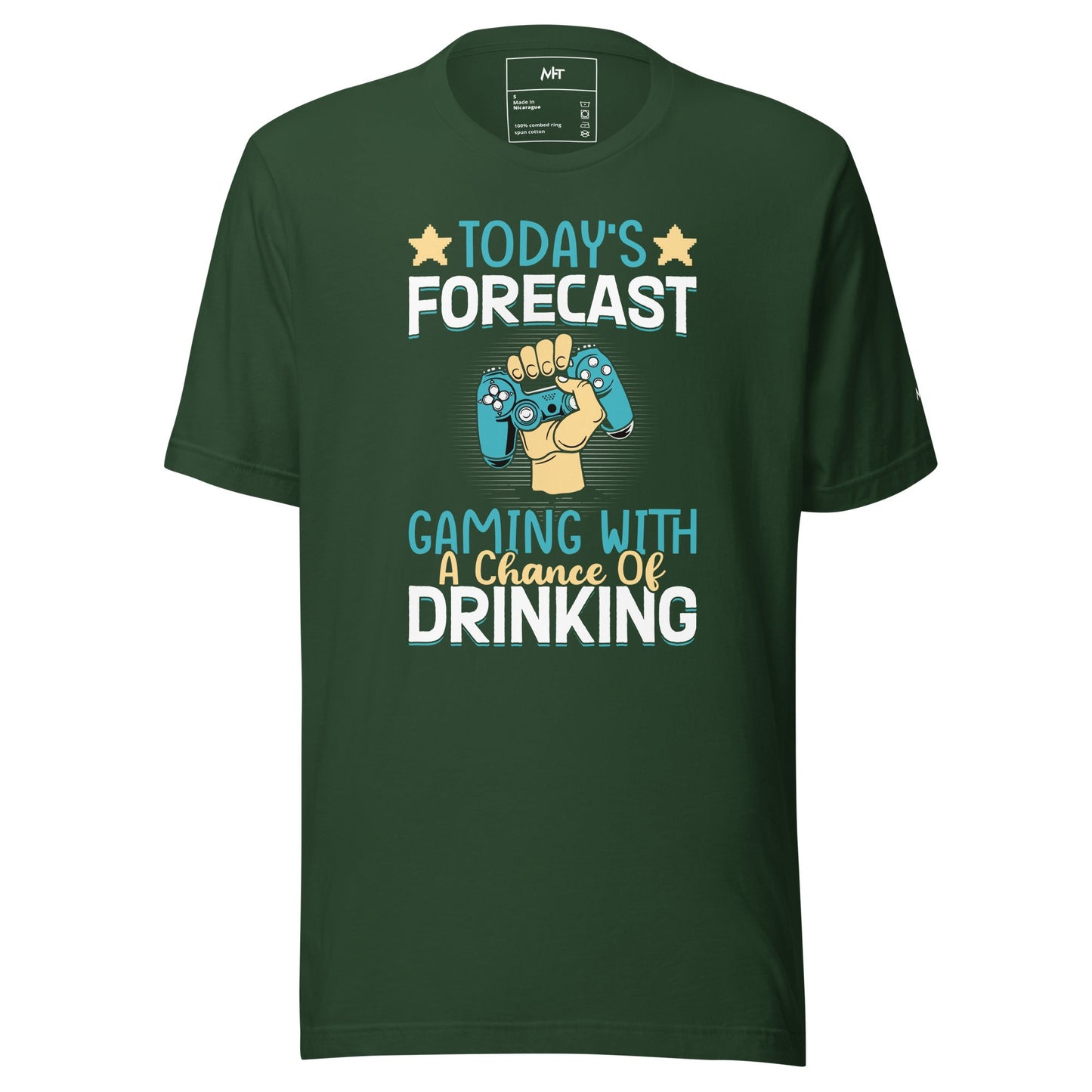 Today's Forecast - Gaming with a Chance of Drinking Unisex t-shirt by DarkByteGear