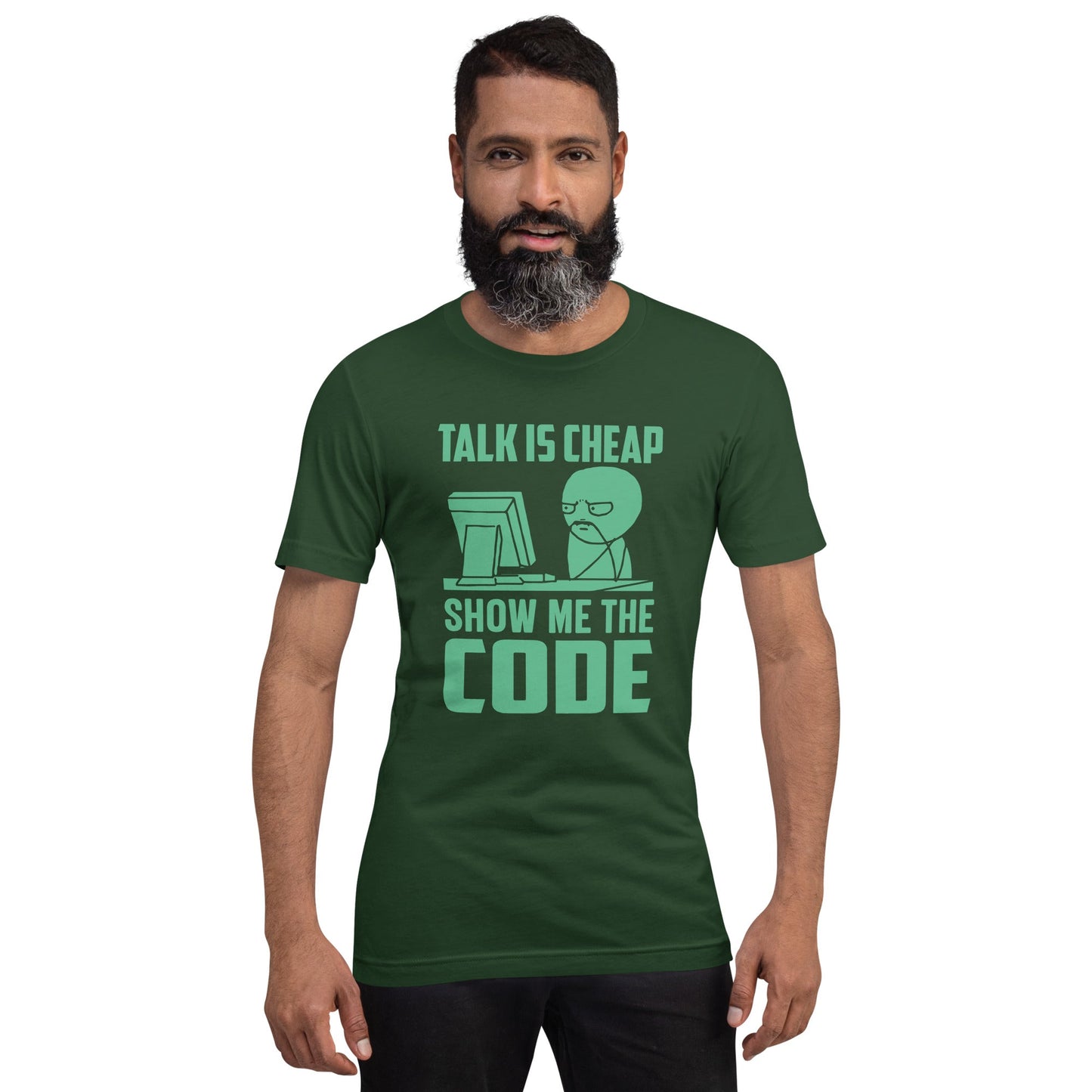 Talk is Cheap, Show me the Code V1 - Unisex T-shirt by DarkByteGear