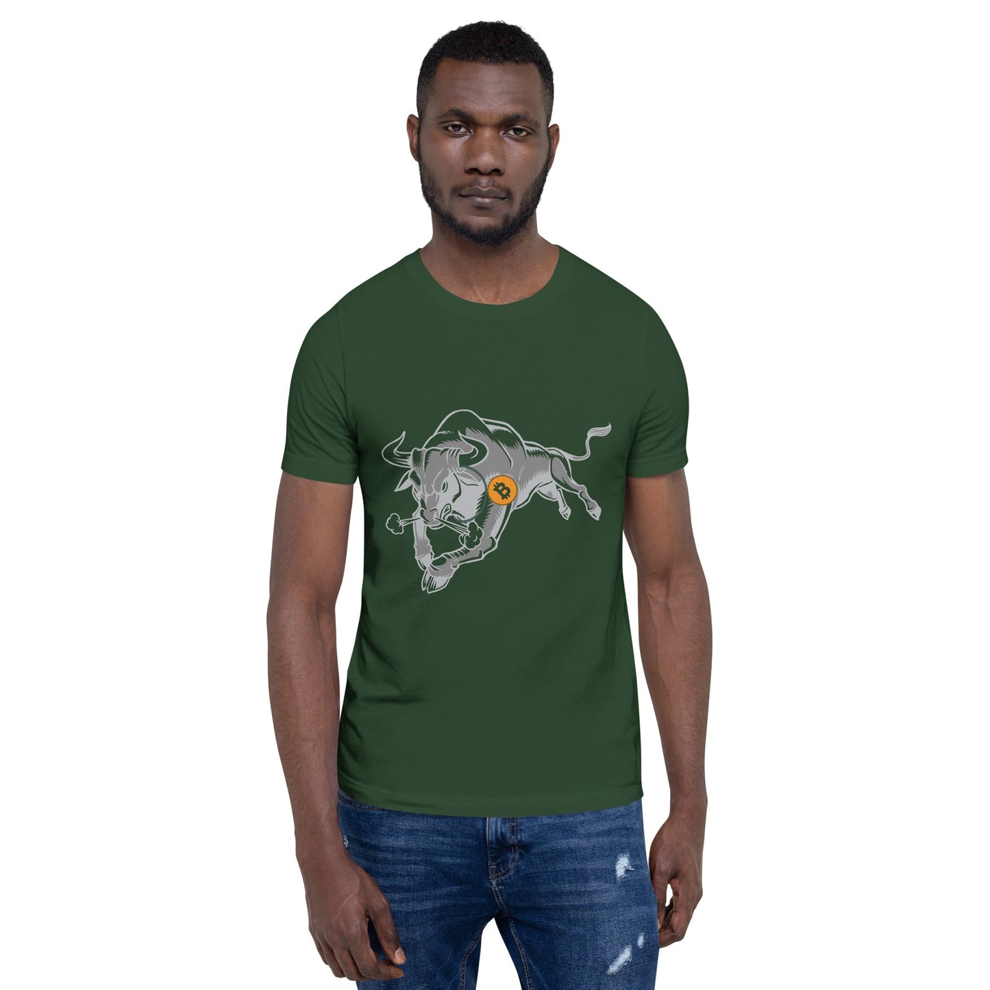 Strong Bitcoin Bull Unisex t-shirt by DarkByteGear