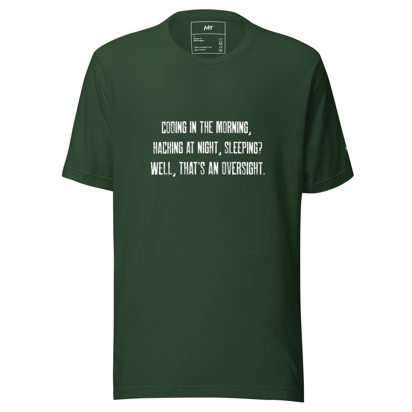 Coding in the morning, hacking at night V1 - Unisex t-shirt by DarkByteGear
