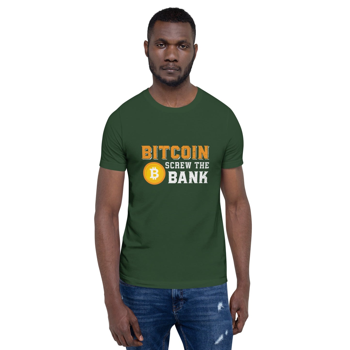 Bitcoin Screw the Bank - Unisex t-shirt by DarkByteGear