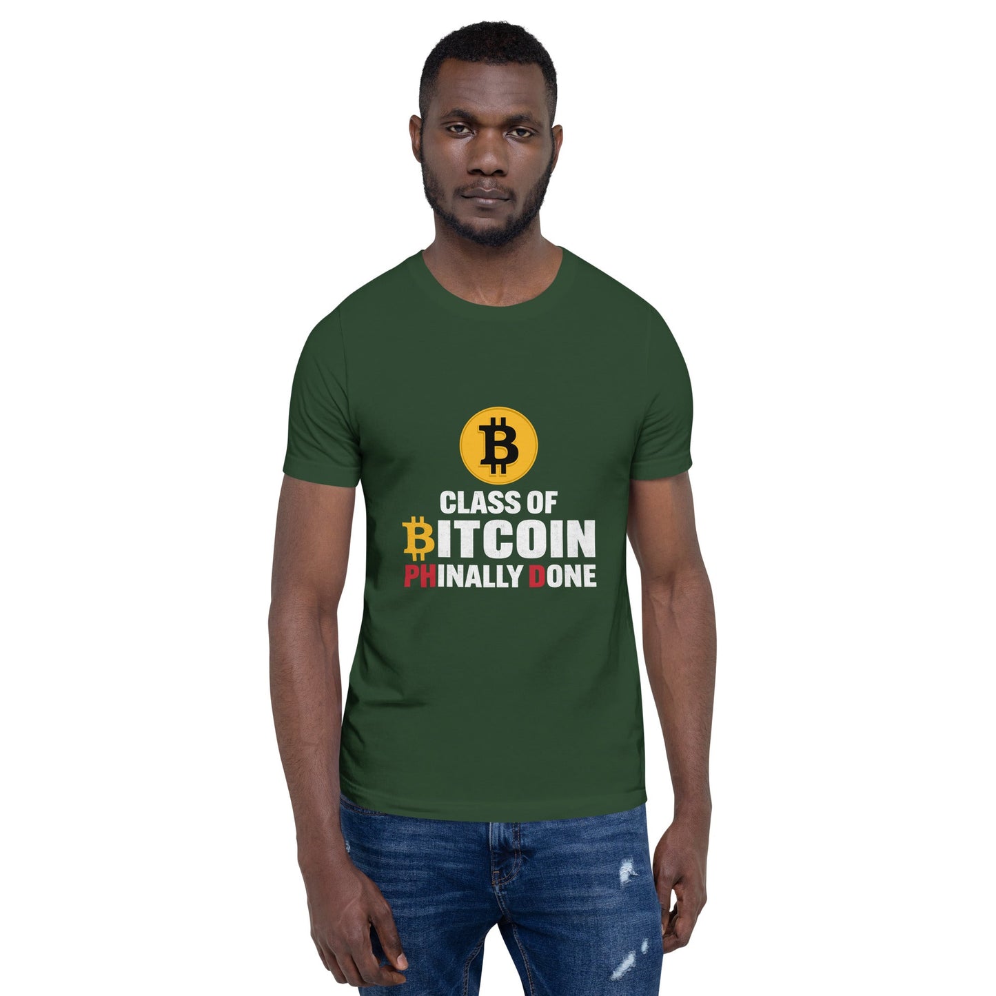 Class of Bitcoin Phinally done - Unisex t-shirt by DarkByteGear