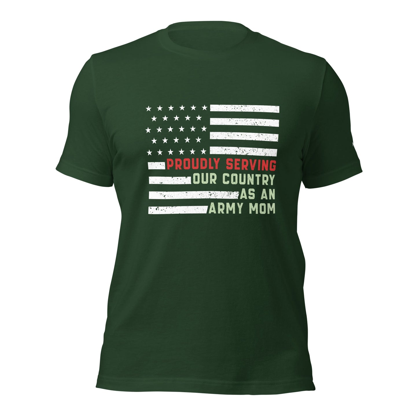 Proudly Serving as an Army Mom - Unisex t-shirt by DarkByteGear