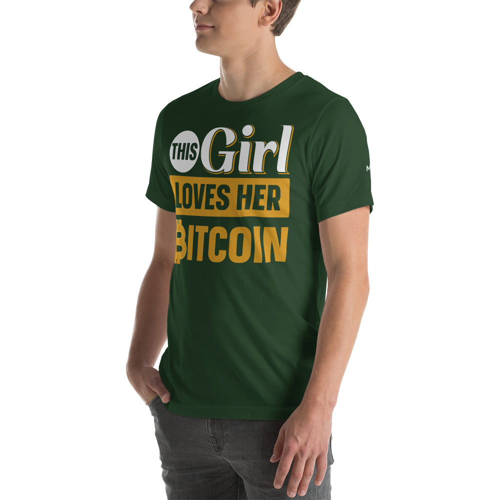 This Girl love her Bitcoin Unisex t-shirt by DarkByteGear